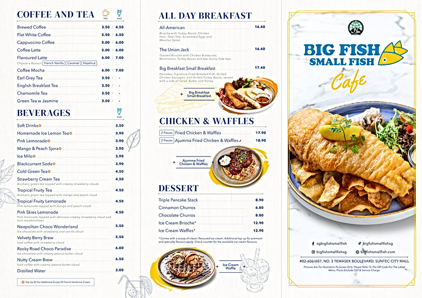 Suntec City Menu Big Fish Small Fish Cafe